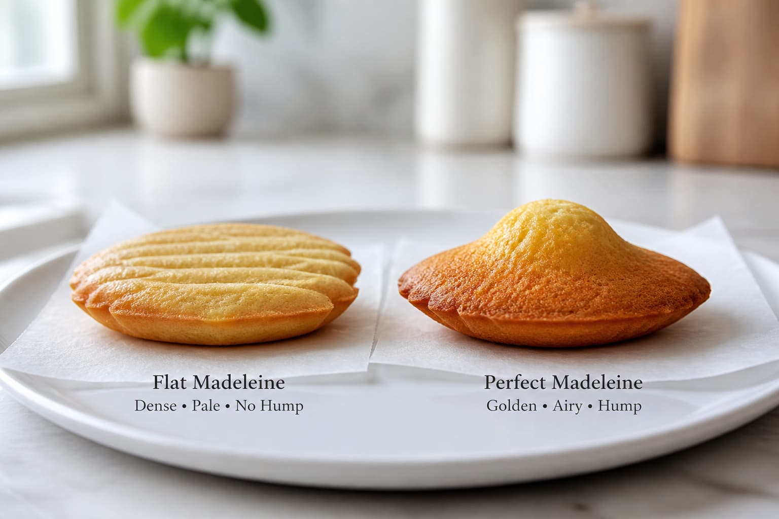 Deux madeleines côte à côte, l